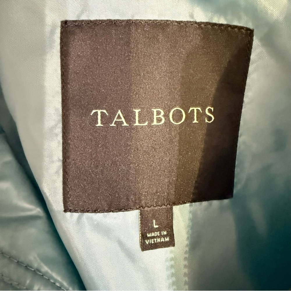 Talbots teal quilted vest size Large - Picture 6 of 8
